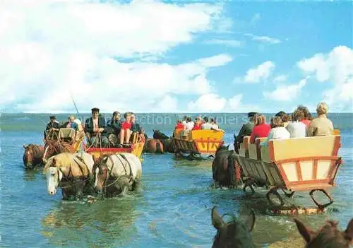 AK / Ansichtskarte  Doese_CUXHAVEN Wattwagen im Priel auf der Fahrt nach Insel Neuwerk