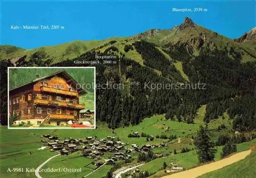 AK / Ansichtskarte  Grossdorf_Kals Fliegeraufnahme Bergstation Glocknerblick Blauspitze