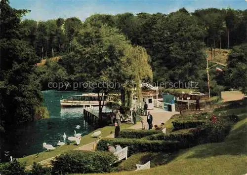 AK / Ansichtskarte  Malente-Gremsmuehlen Partie am Dieksee mit Anlagestelle der 5-Seen-Fahrt