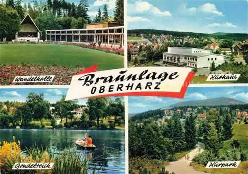 AK / Ansichtskarte  Braunlage Wandelhalle Kurhaus Gondelteich Kurpark