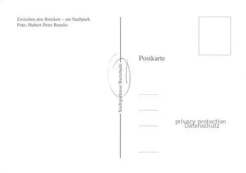 AK / Ansichtskarte  Buxtehude Zwischen den Bruecken am Stadtpark