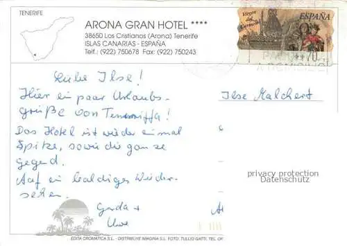 AK / Ansichtskarte  Los_Cristianos_Tenerife_Islas_Canarias_ES Panorama Pools Arona Gran Hotel