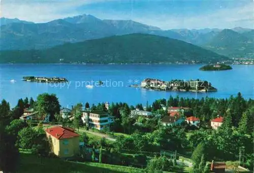 AK / Ansichtskarte  Stresa_Borromeo_Lago_Maggiore_IT e Isole Borromee Fliegeraufnahme