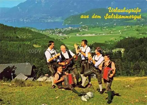 AK / Ansichtskarte  Salzkammergut_Region Panorama mit Wolfgangsee Schafberg und den Laimerbuam