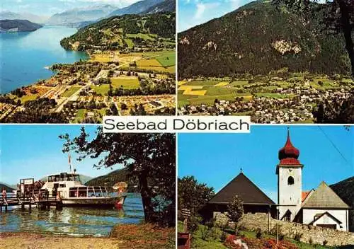 AK / Ansichtskarte  Doebriach_Millstaettersee Fliegeraufnahmen Bootsanleger Kirche