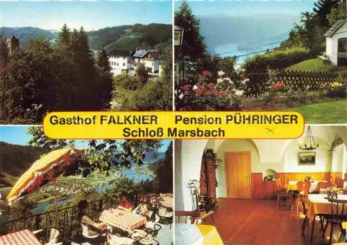 AK / Ansichtskarte  Hofkirchen_Muehlkreis Gasthof Falkner Pension Puehringer Schloss Marsbach