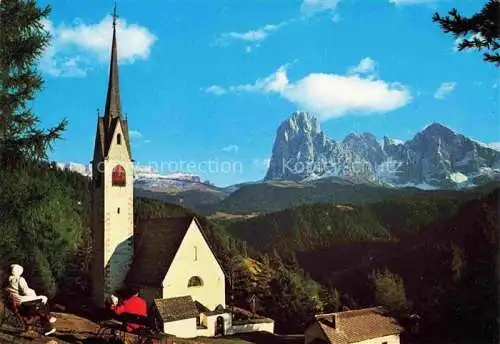 AK / Ansichtskarte  Val_Gardena San Giacomo mit Langkofel