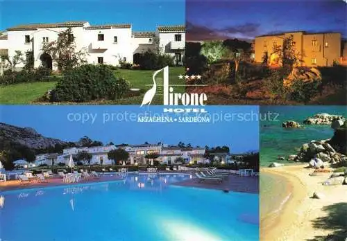 AK / Ansichtskarte  Arzachena_Sardegna_IT Airone Hotel Strand Freibad