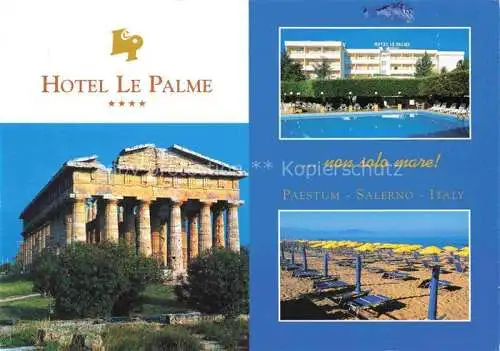 AK / Ansichtskarte  Paestum_Pestum_Capaccio_IT Hotel Le Palme Freibad Strand Tempel