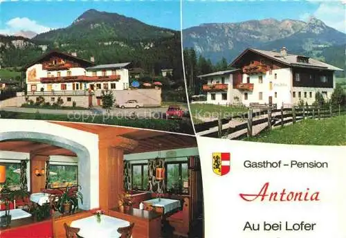 AK / Ansichtskarte  Au_Lofer Gasthof Pension Antonia Gastraum