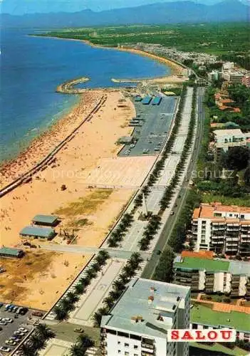 AK / Ansichtskarte  Salou_Tarragona_Costa_Dorada_ES Fliegeraufnahme mit Strand