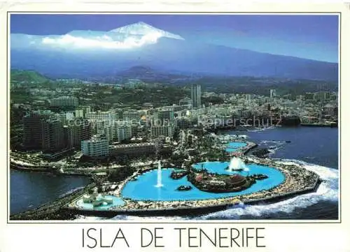 AK / Ansichtskarte  Puerto-de-la-Cruz_Tenerife_ES El mar rodea con su encaje de espuma al Lago Martinez bajo la serene