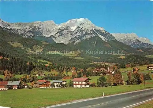 AK / Ansichtskarte  Scheffau_Tirol_Wilden_Kaiser_Tirol_AT Blick von Blaiken mit Wildem Kaiser