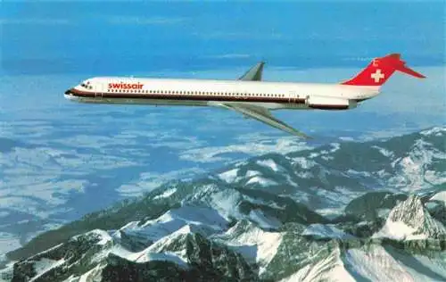 AK / Ansichtskarte  Flugzeuge_Zivil Swissair McDonnell Douglas MD81