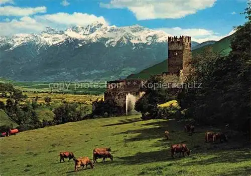 AK / Ansichtskarte  Burgeis_Mals_Suedtirol_IT Fuerstenburg mit Tschenglser Hochwand