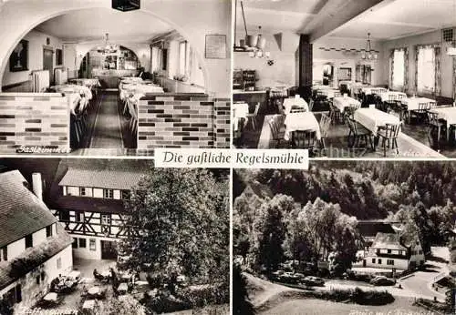 AK / Ansichtskarte  Alfeld_Mittelfranken Kurhaus Regelsmuehle Gastraeume Speisesaal Kaffeegarten