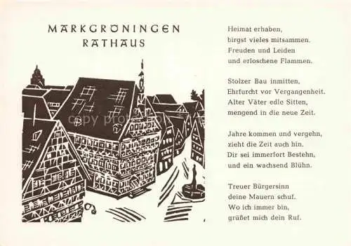 AK / Ansichtskarte  Markgroeningen Rathaus Kuenstlerkarte