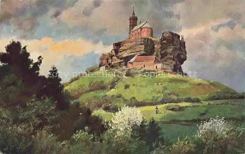 AK / Ansichtskarte  Hoffmann__Heinrich_Kuenstlerkarte_Sueddeutschland_Alsace Die Dagsburg Schlossfelsen St. Leo-Kapelle