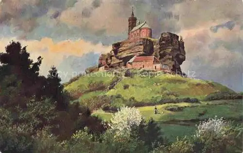 AK / Ansichtskarte  Hoffmann__Heinrich_Kuenstlerkarte_Sueddeutschland_Alsace Die Dagsburg Schlossfelsen St.Leo-Kapelle