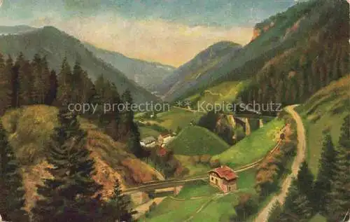 AK / Ansichtskarte  Hoffmann__Heinrich_Kuenstlerkarte_Sueddeutschland_Alsace Hoellental bei der Ravennaschlucht Schwarzwald