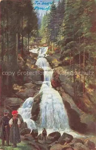 AK / Ansichtskarte  Hoffmann__Heinrich_Kuenstlerkarte_Sueddeutschland_Alsace Triberg im Schwarzwald Wasserfall