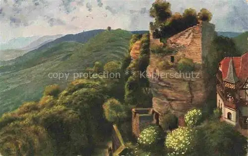 AK / Ansichtskarte  Hoffmann__Heinrich_Kuenstlerkarte_Sueddeutschland_Alsace Bochbarr Blick auf Beroldsed Brotschberg