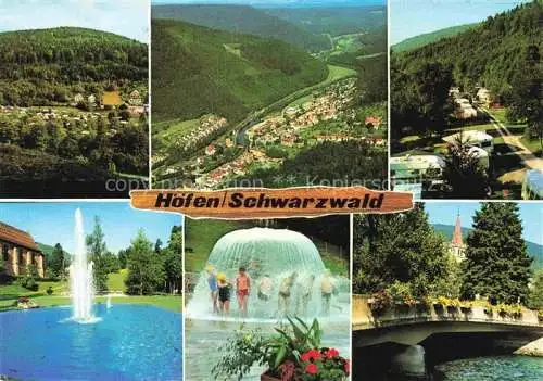 AK / Ansichtskarte  Hoefen__Enz Panorama Luftkurort im Schwarzwald Luftaufnahme Campingplatz Freibad Massagepilz