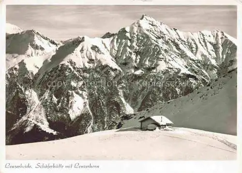 AK / Ansichtskarte  Lenzerheide_GR Schaeferhuette mit Lenzerhorn Berghuette Winterpanorama Alpen