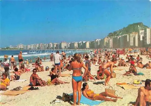 AK / Ansichtskarte  RIO_DE_JANEIRO_Brazil Banhistas em Copacabana