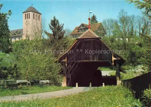 AK / Ansichtskarte  ROTHENBURG___TAUBER Alte Bruecke mit Kirche