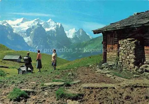 AK / Ansichtskarte  Kaeserstatt_Hasliberg mit Wetterhorn Moench und Eiger