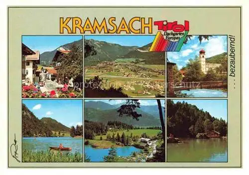 AK / Ansichtskarte  Kramsach-Achenrain_Tirol_AT Seendorf Teilansichten Panorama Kirche Seepartien