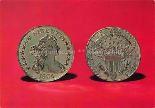 AK / Ansichtskarte  WASHINGTON__DC_USA US Silver Dollar Museum of History Smithsonian Institution