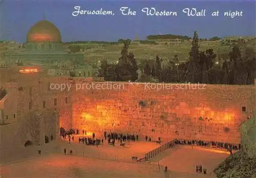 AK / Ansichtskarte  Jerusalem__Yerushalayim_Israel The Western Wall at night