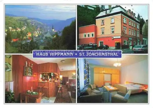 AK / Ansichtskarte  St_Joachimstal_Joachimsthal_Sankt_Jachymov_CZ Haus Hippmann Hotel Restaurant Gastraum Bar Zimmer