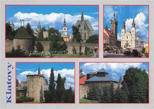 AK / Ansichtskarte  Klatovy_Klattau_CZ Stradtmauer Kirche Schlossturm