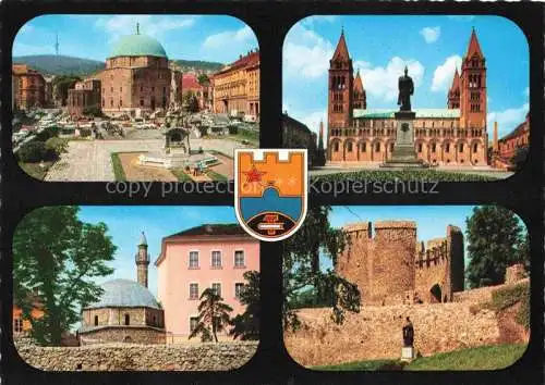 AK / Ansichtskarte  PECS_Fuenfkirchen_HU Stadtplatz Kirche Monument Mosche Schlossruine