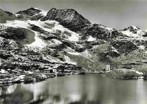 AK / Ansichtskarte  Berninapass mit Hotel Bernina Hospiz und Piz Cambrena