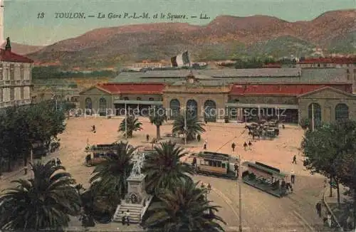 AK / Ansichtskarte  TOULON_-sur-Mer_83_Var La Gare PLM et le Square