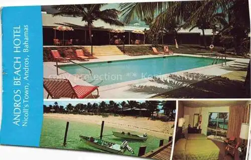 AK / Ansichtskarte  Andros_Bahamas Andros Beach Hotel Schwimmbad Strand Zimmer