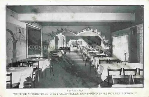 AK / Ansichtskarte  DORTMUND Wirtschaftsbetrieb Westfalenhalle Veranda