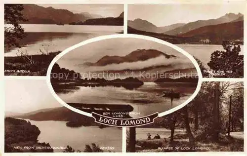 AK / Ansichtskarte  Loch_Lomond_Scotland_UK Ardlui Inchtanavach Ben Lomond Tarbet and the Cobbler Glimpse of Loch Lomond