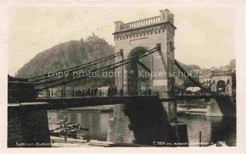 AK / Ansichtskarte  Bodenbach__Elbe-Tetschen_DECIN_Boehmen_Ustecky_Kraj_CZ Kettenbruecke