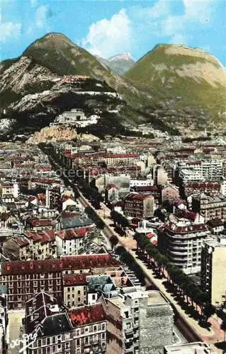 AK / Ansichtskarte  GRENOBLE_38 Cours Jean Jaures et le Massif de la Chartreuse Vue aerienne