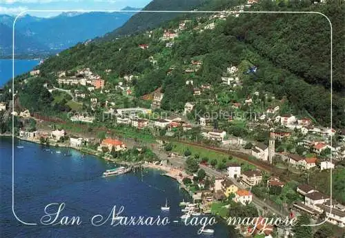 AK / Ansichtskarte  San_Nazzaro_Lago_Maggiore Fliegeraufnahme