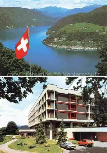 AK / Ansichtskarte  Serpiano_Lugano_TI Fliegeraufnahme Kurhotel Serpiano