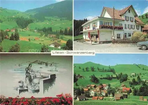 AK / Ansichtskarte  Schwarzenberg__Brienz_BE Panorama Hotel Bemaltes Haus 