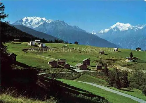 AK / Ansichtskarte  Bodmen_VS mit Mischabel Matterhorn Weisshorn