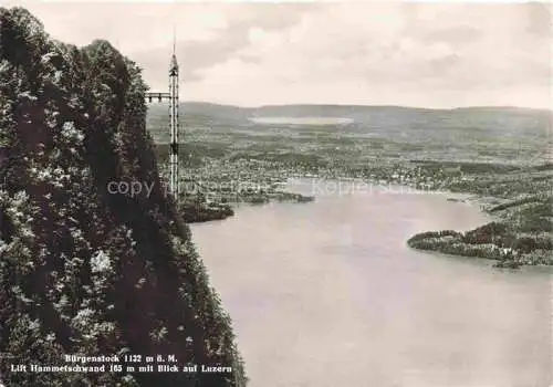 AK / Ansichtskarte  Buergenstock_Vierwaldstaettersee_NW Lift Hammetschwand mit Blick auf Luzern