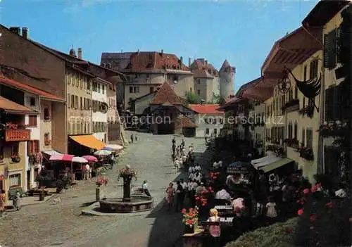 AK / Ansichtskarte  Gruyeres__Gruyere_Greyerz_FR La Ville et le Chateau